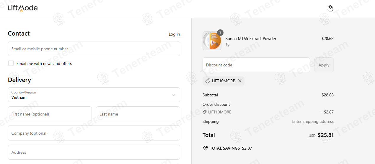 Liftmode coupon code: 10% off with LIFT10MORE. Tested and valid as 1 year ago.