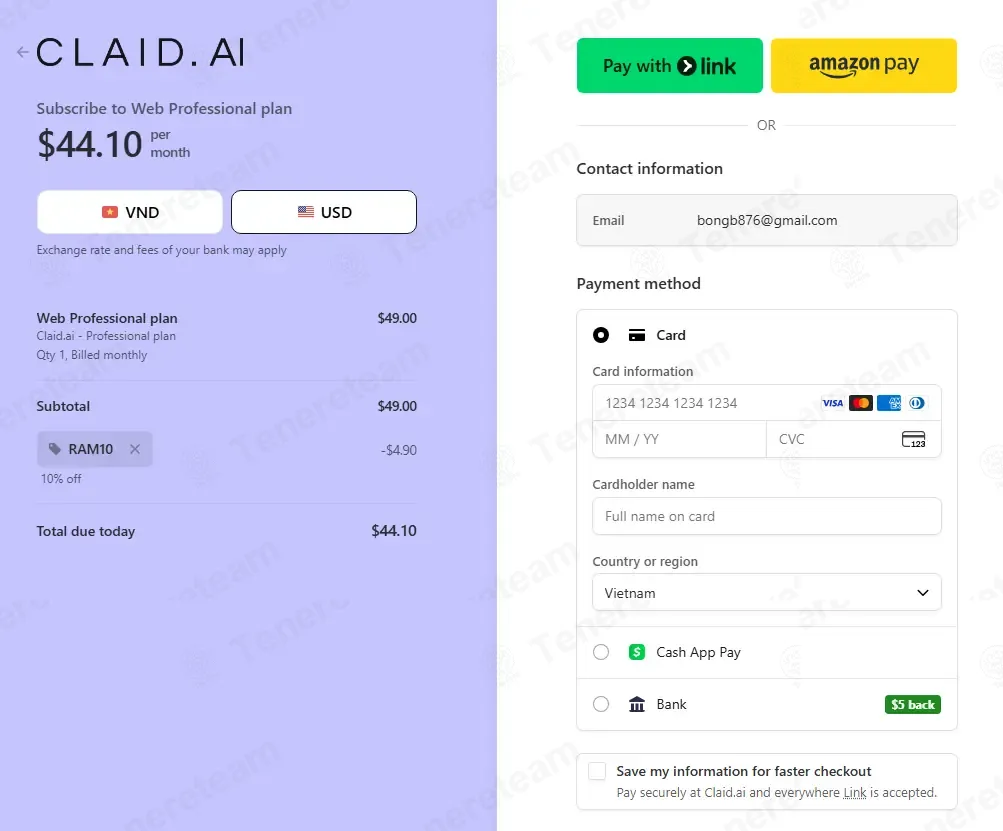 Claid.ai coupon code re-checked and confirmed working at checkout
