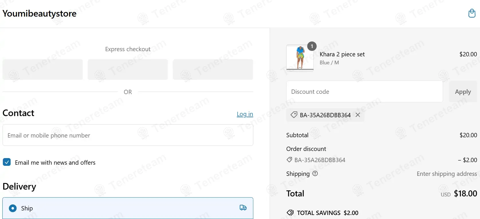 YOUMI BEAUTY STORE coupon code: 10% off with BA-35a26bdbb364. Tested and valid as 1 year ago.