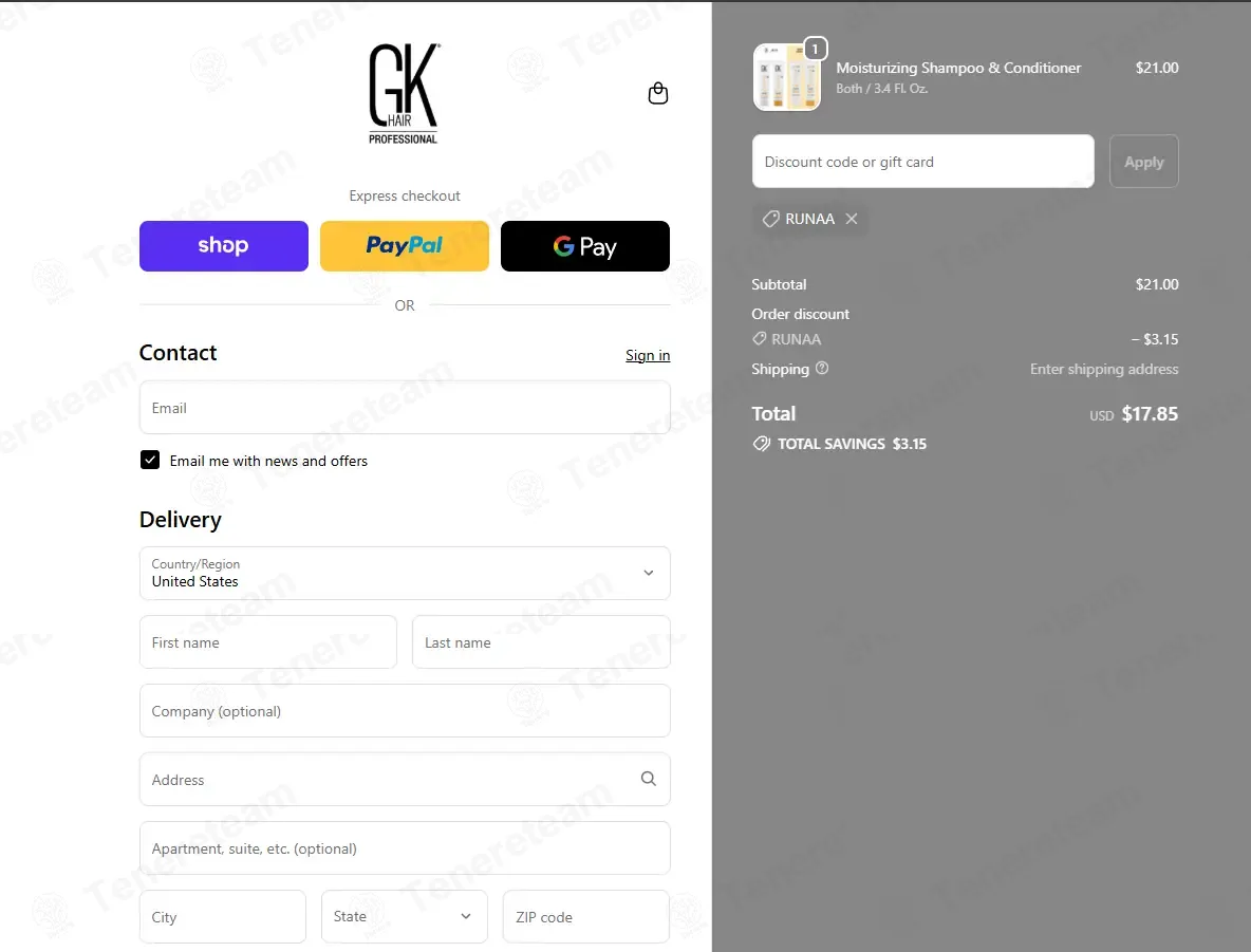 GKhair coupon code: 15% off with RUNAA. Tested and valid as 1 month ago.