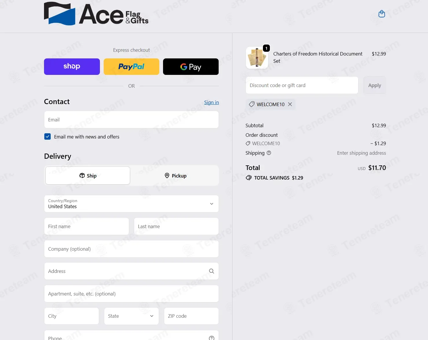 Ace Flag And Visual Promotion coupon code: 10% off with WELCOME10. Tested and valid as 1 week ago.