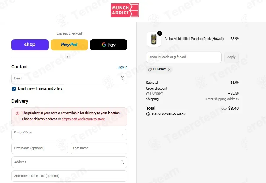 Munch Addict coupon code: 15% off with HUNGRY. Tested and valid as 1 month ago.