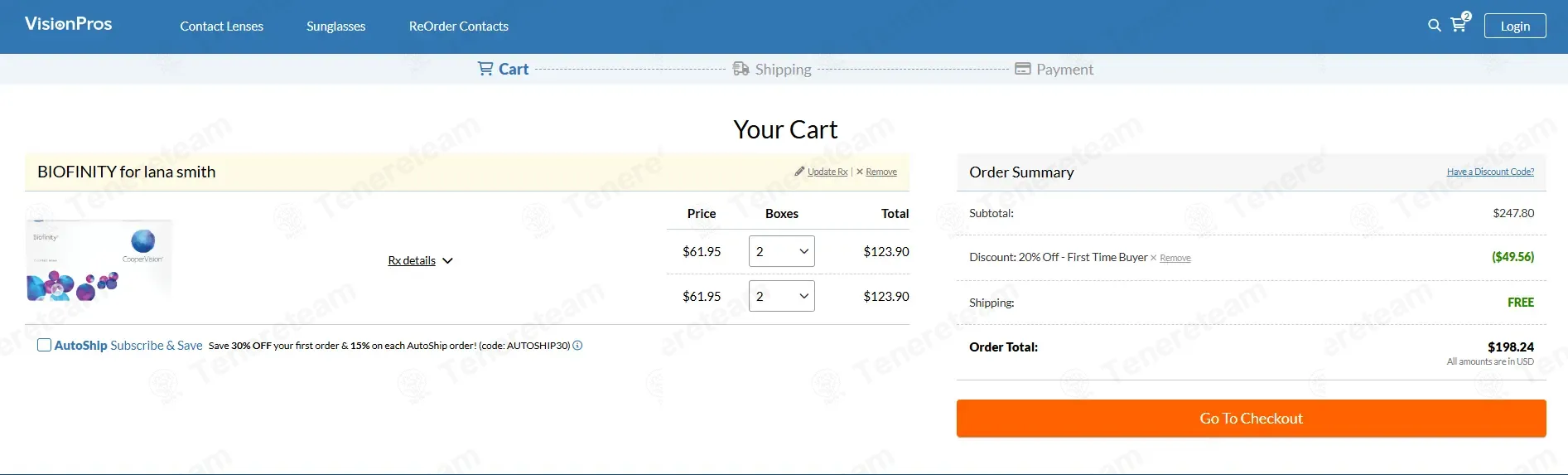 Vision Pros coupon code: 20% off with WELCOME20. Tested and valid as 8 months ago.