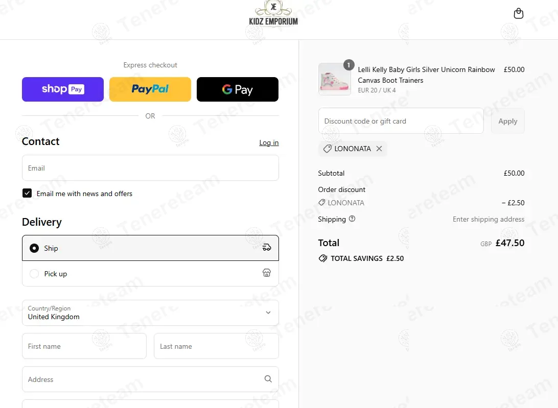 Kidz Emporium coupon code: 5% off with LONONATA. Tested and valid as 10 months ago.