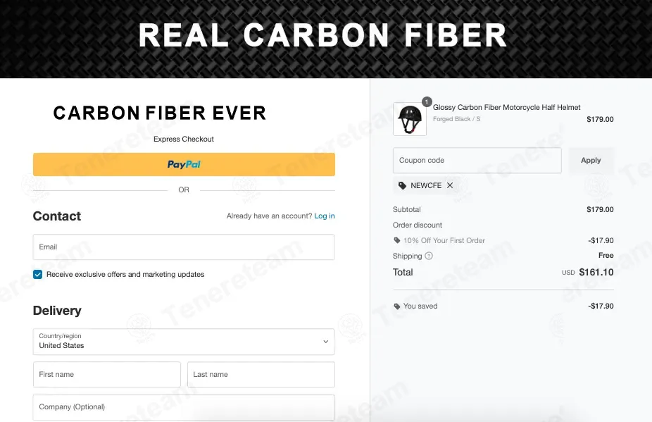 Carbon Fiber Ever coupon code: 10% off with NEWCFE. Tested and valid as 1 week ago.