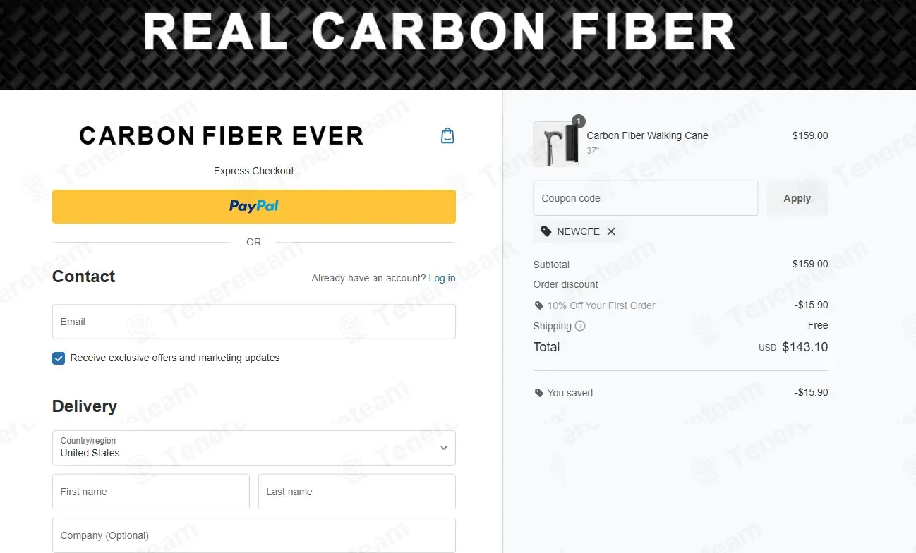 Carbon Fiber Ever coupon code: 10% off with NEWCFE. Tested and valid as 1 week ago.