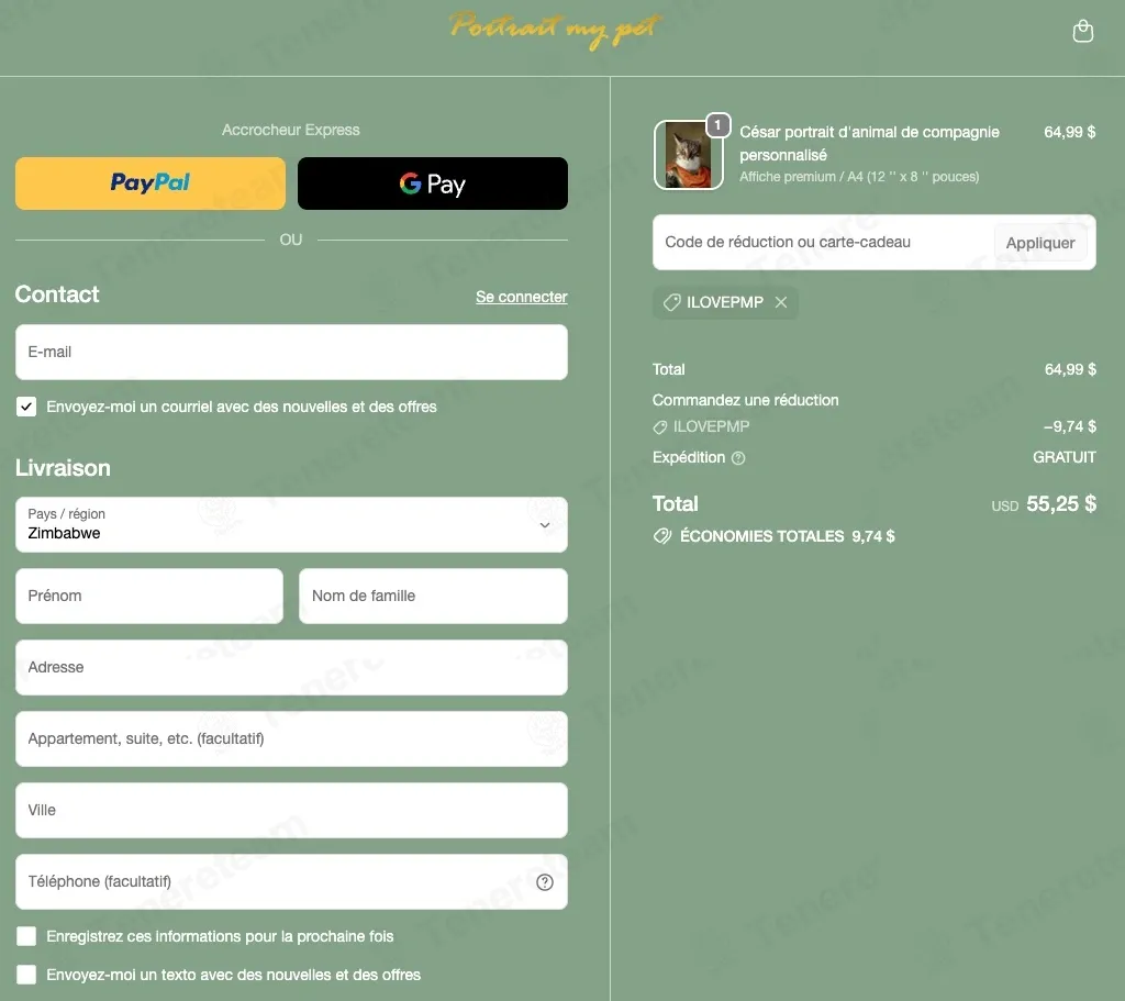 Portrait My Pet coupon code: 15% off with ILOVEPMP. Tested and valid as 4 days ago.