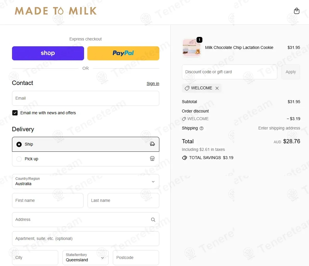 Made to Milk coupon code: 10% off with WELCOME. Tested and valid as 7 months ago.