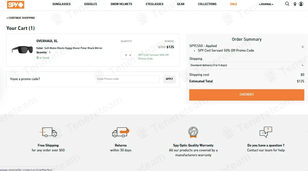 SPYOptic coupon code: 50% off with SPYCS50. Tested and valid as 10 months ago.