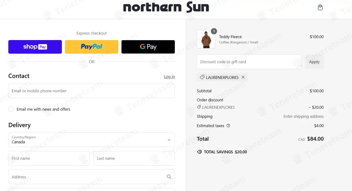 Northern Sun Canada coupon code: 20% off with LAURENEXPLORES. Tested and valid as 9 months ago.
