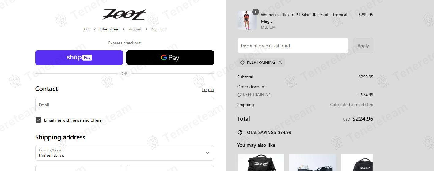 Zoot Sports coupon code: 40% off with TEAMZOOTPERKS. Tested and valid as 1 year ago.
