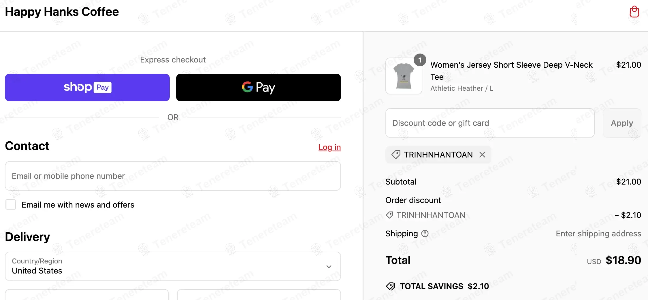 Happy Hanks Coffees coupon code: 10% off with TRINHNHANTOAN. Tested and valid as 1 year ago.