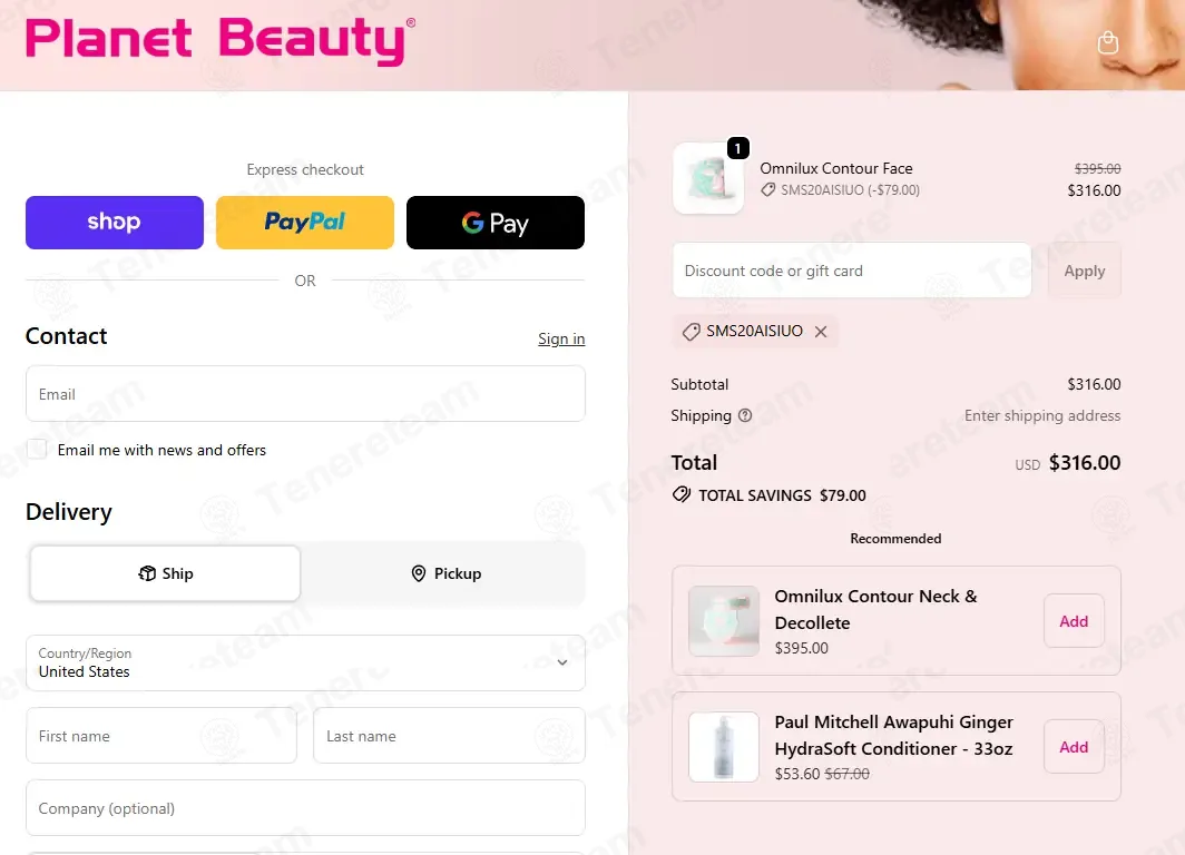 Planet Beauty coupon code: 20% off with SMS20AISIUO. Tested and valid as 3 weeks ago.