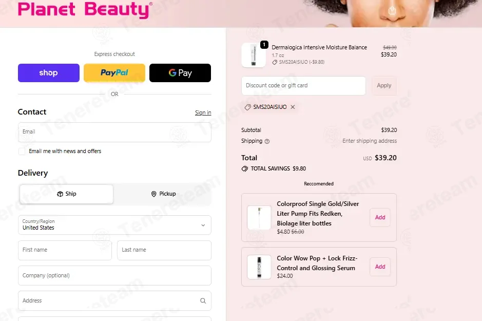Planet Beauty coupon code: 20% off with SMS20AISIUO. Tested and valid as 3 weeks ago.