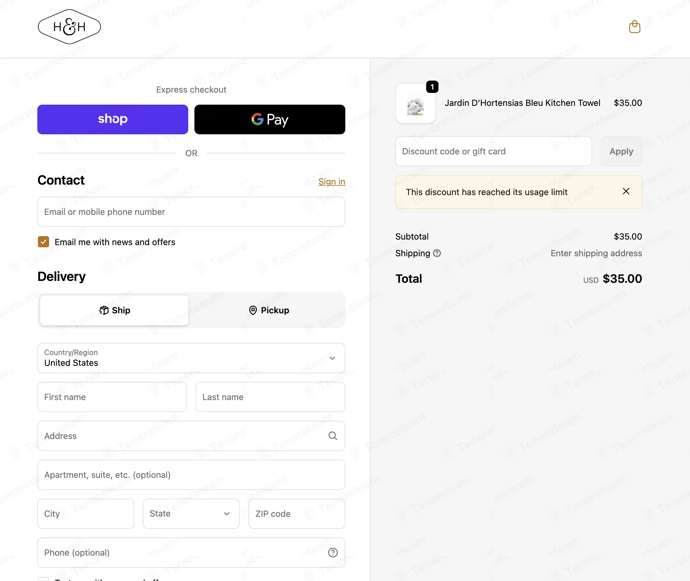 Hue and Hem coupon code: 15% off with MDCFH9TX. Tested and valid as 2 months ago.