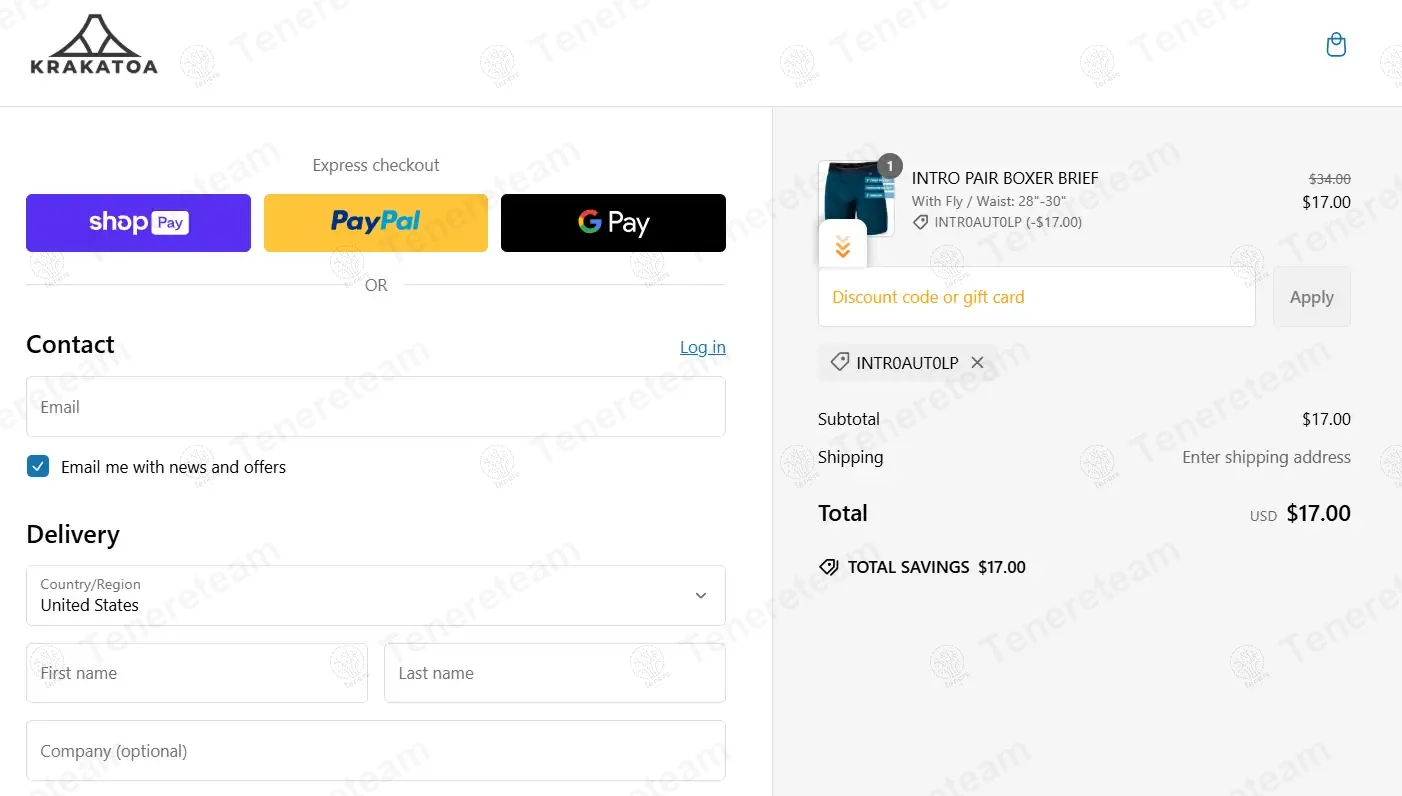 Krakatoa Underwear coupon code: 50% off with INTR0AUT0LP. Tested and valid as 1 year ago.