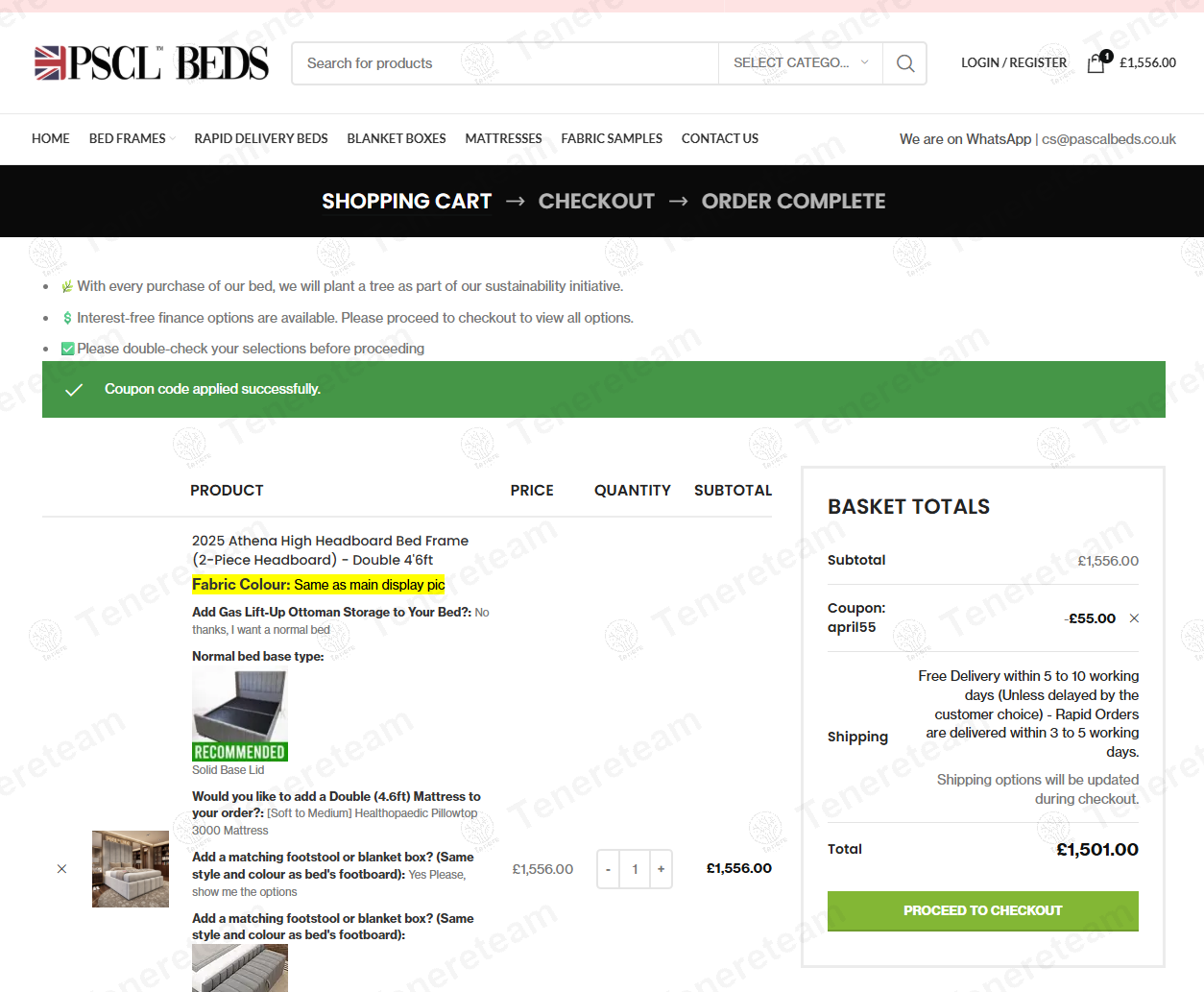 Pascal Beds coupon code: $55 off with APRIL55. Tested and valid as 1 year ago.