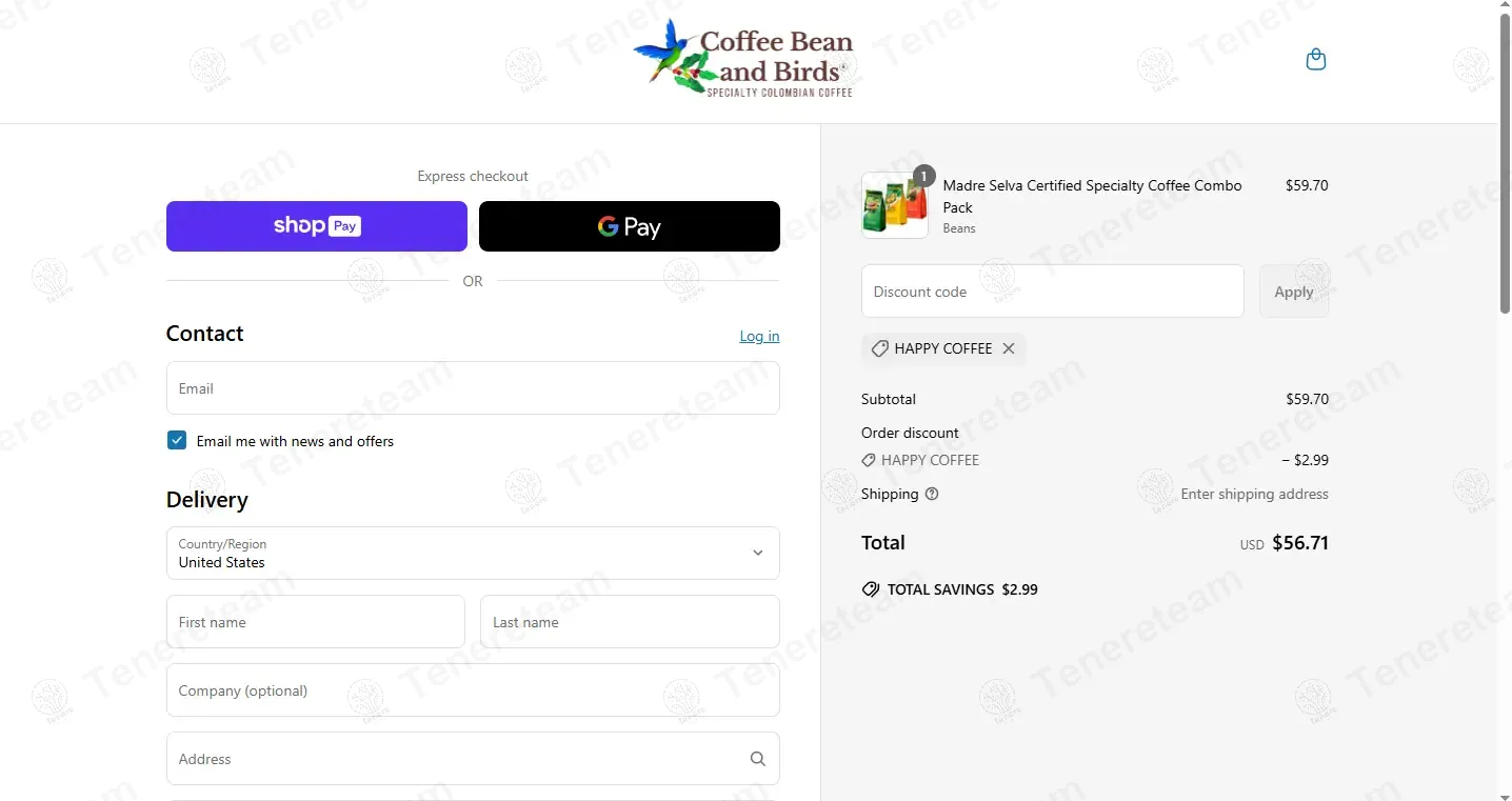 Coffee Bean And Birds coupon code: $5 off with HAPPY COFFEE. Tested and valid as 1 year ago.
