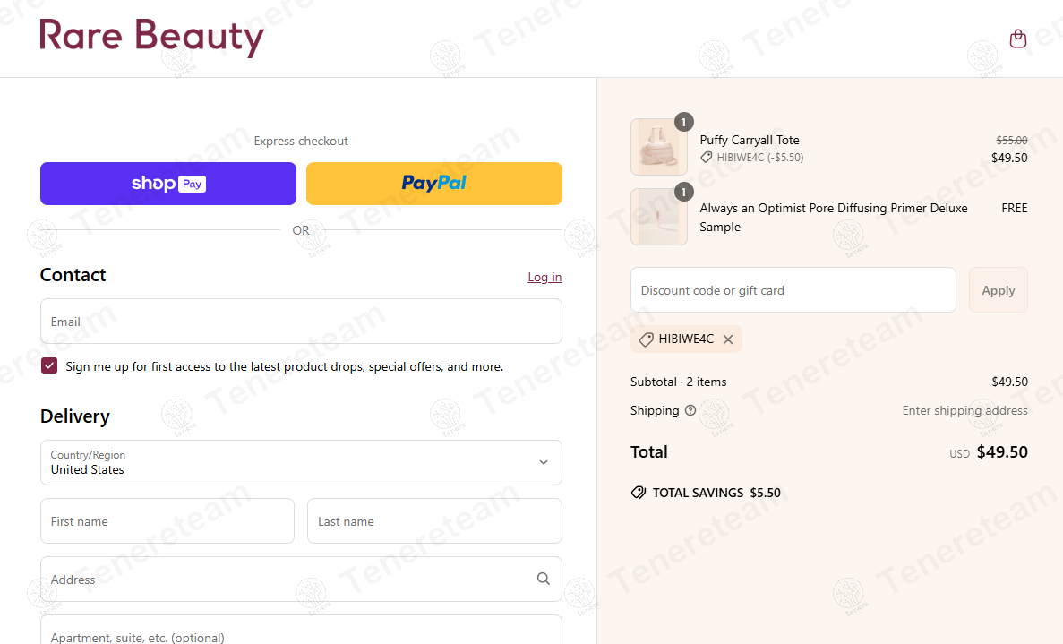 Rare Beauty coupon code: 10% off with HIBIWE4C. Tested and valid as 1 year ago.