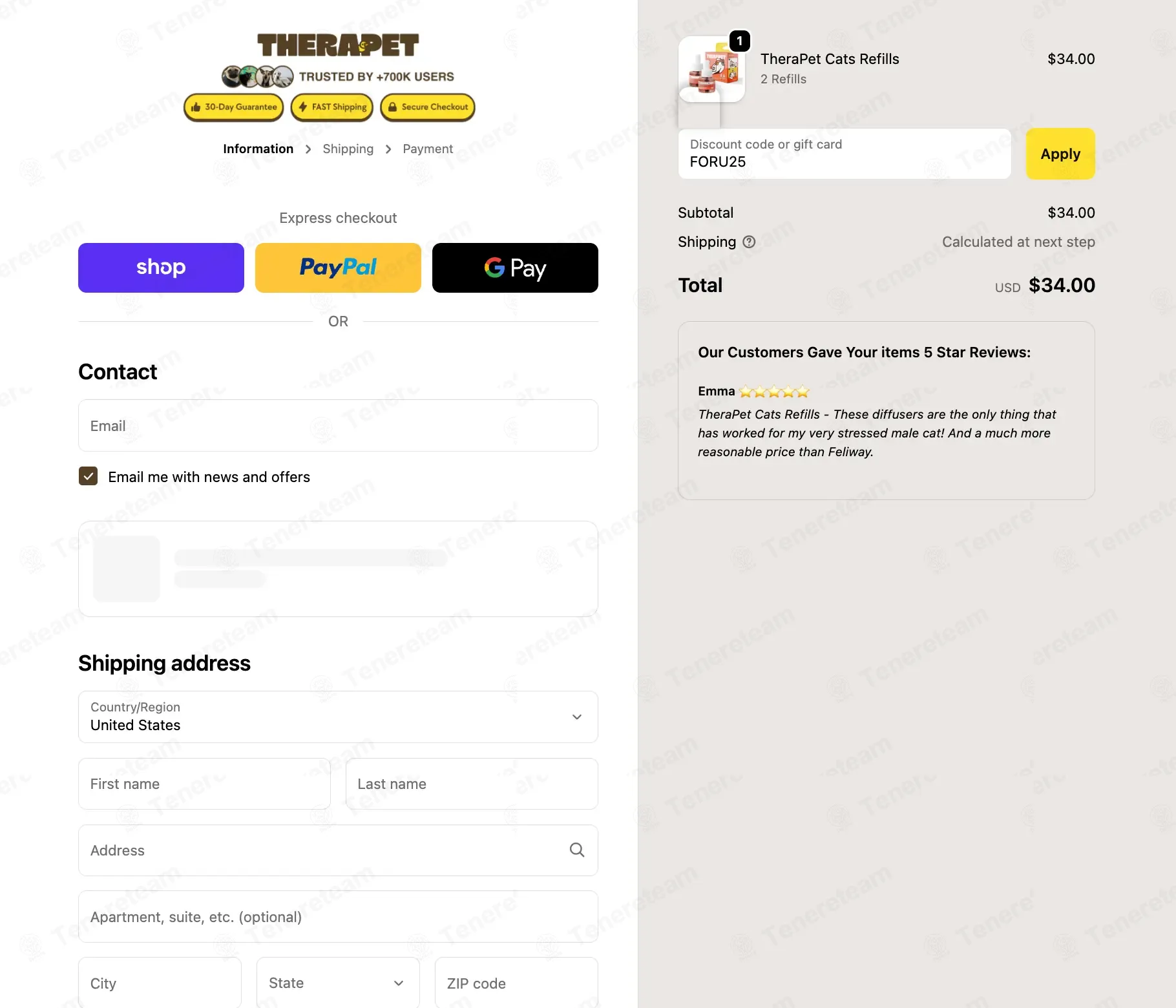 Therapetmd coupon code: 25% off with FORU25. Tested and valid as 5 months ago.