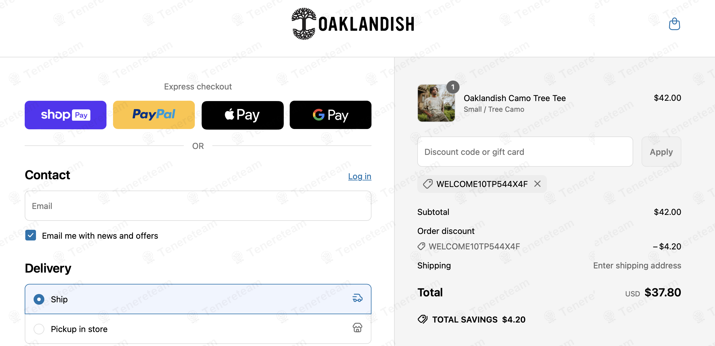Oaklandish apply coupon code