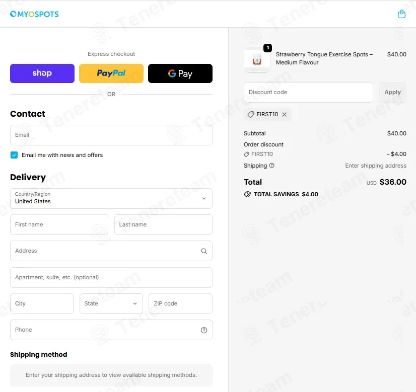 Myospots coupon code: 10% off with FIRST10. Tested and valid as 1 month ago.