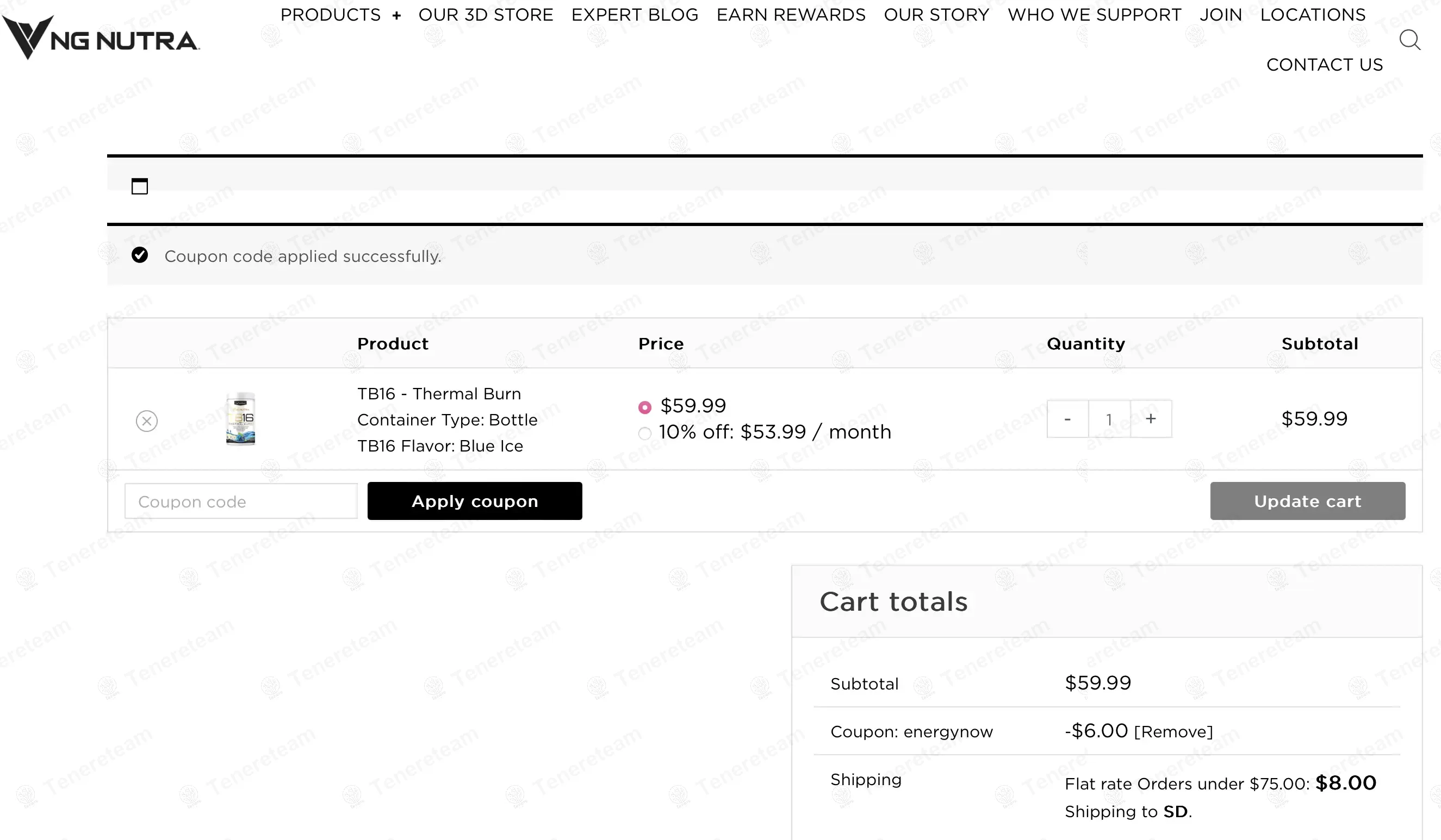 Ng Nutra coupon code: 10% off with energynow. Tested and valid as 1 year ago.