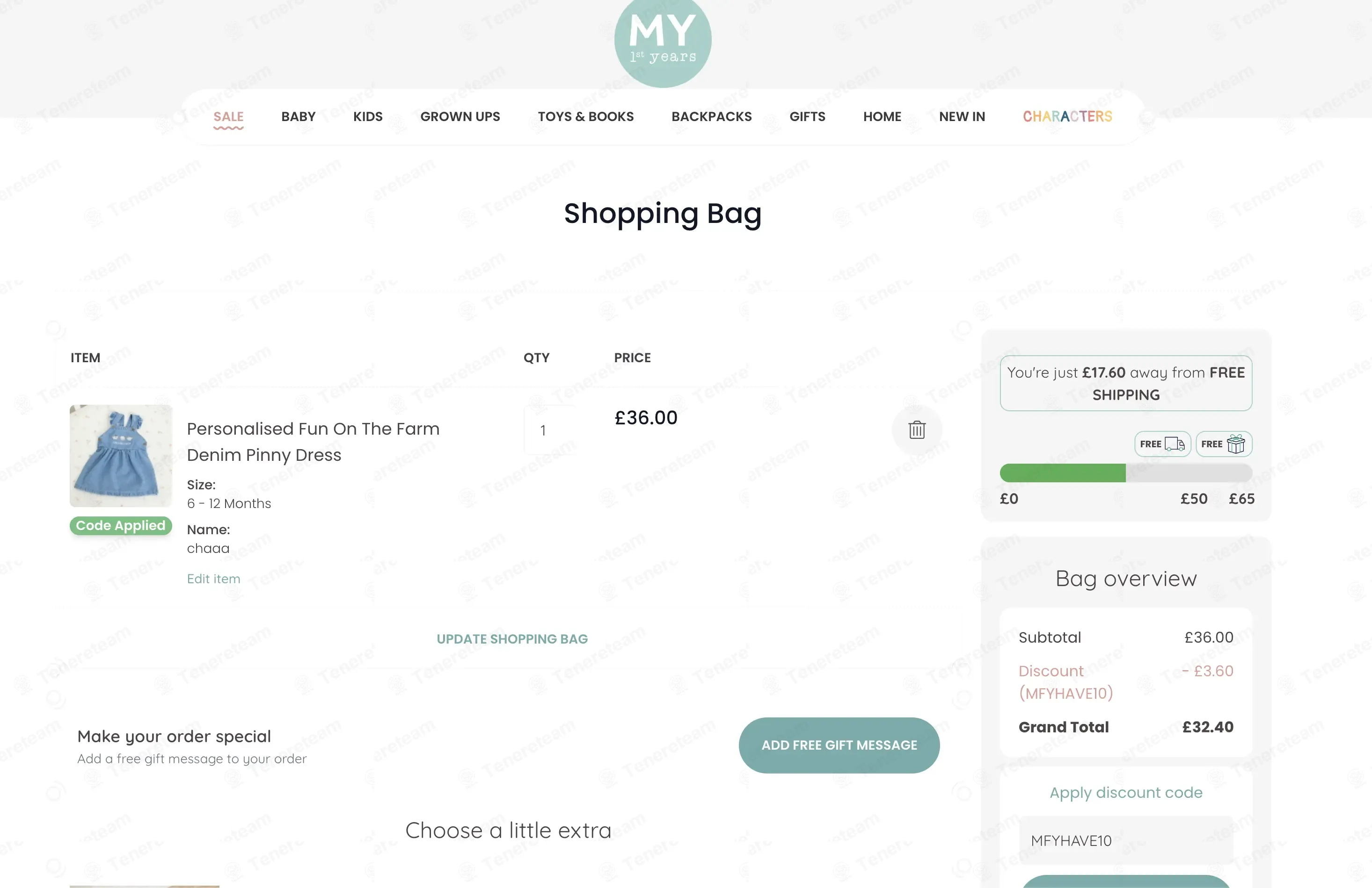 My1stYears coupon code re-checked and confirmed working at checkout
