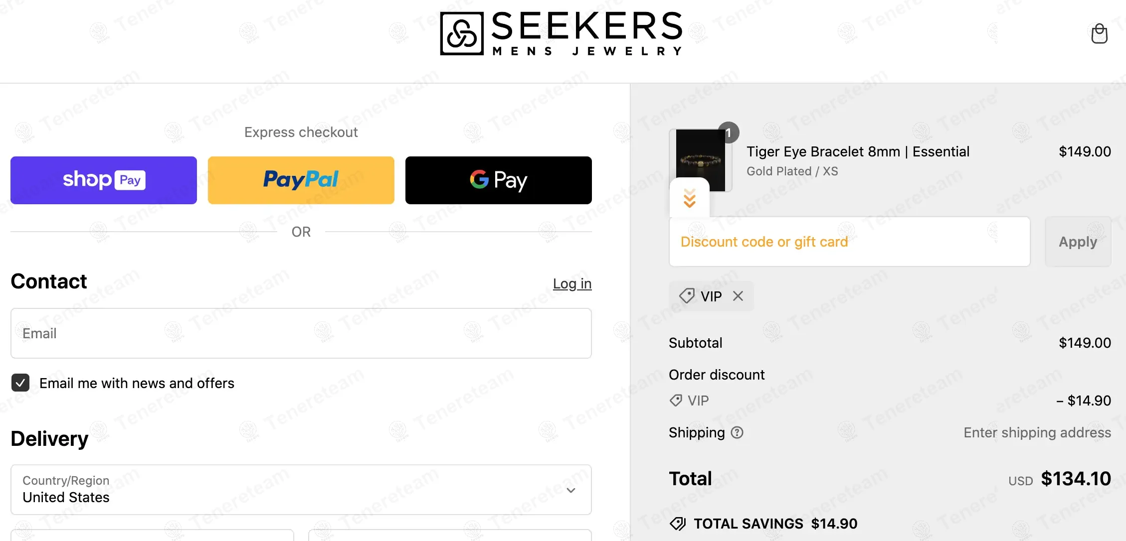 Seekers Mens Jewelry coupon code: 10% off with VIP. Tested and valid as 1 year ago.