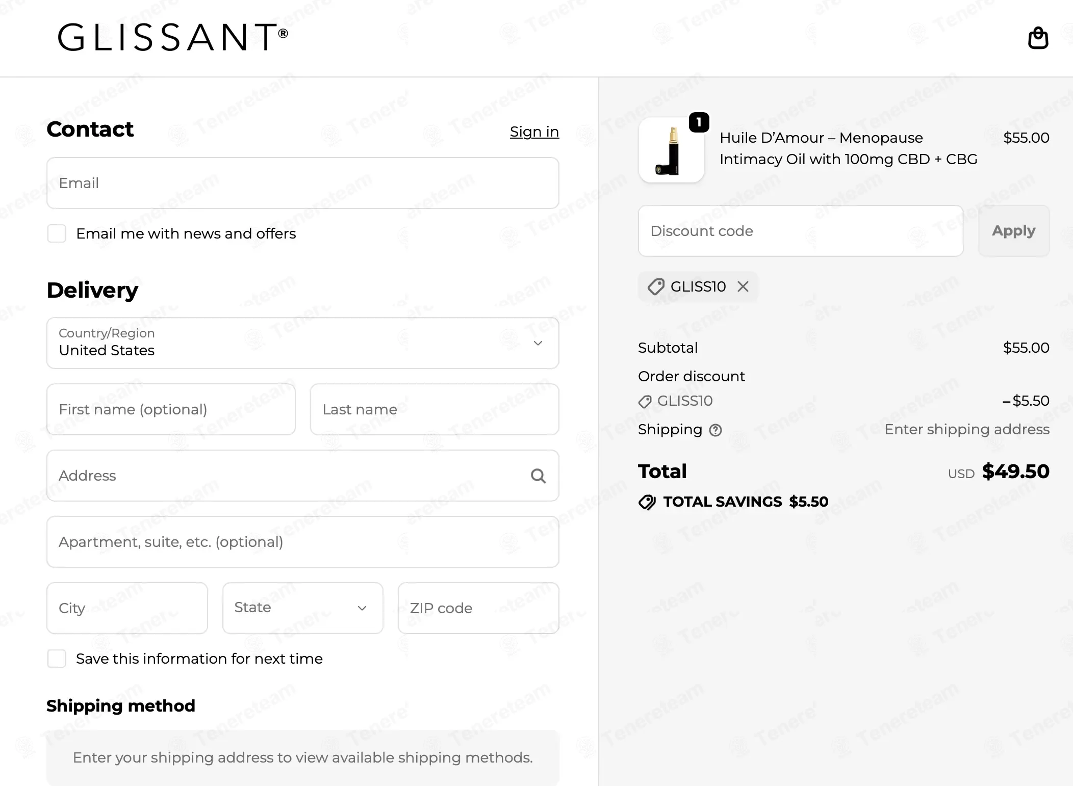 Glissant Love coupon code: 10% off with GLISS10. Tested and valid as 2 months ago.