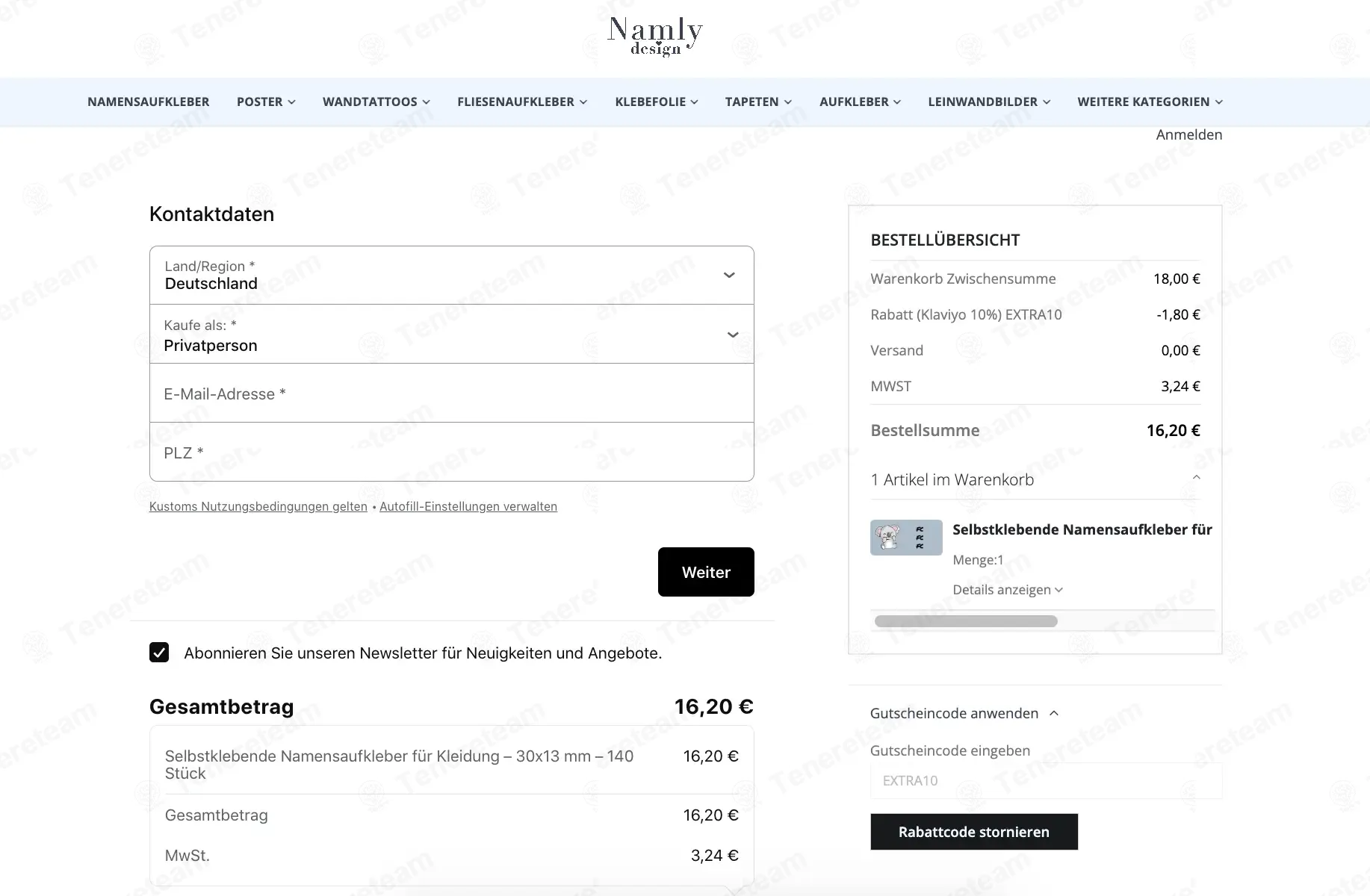 Namly Design coupon code: 10% off with EXTRA10. Tested and valid as 2 months ago.