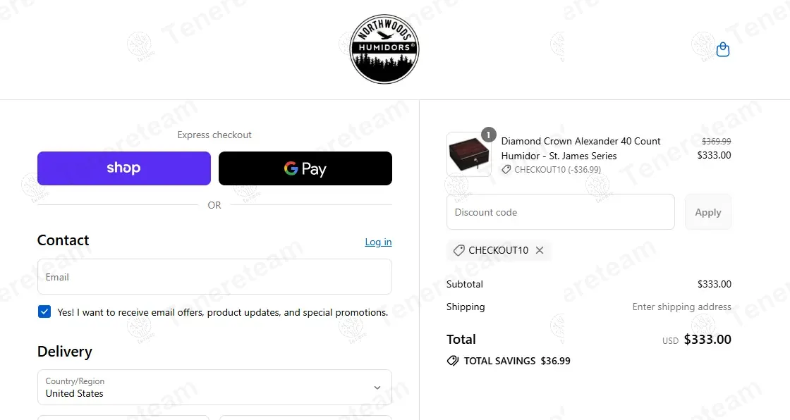 Northwoods Humidors coupon code: 10% off with CHECKOUT10. Tested and valid as 9 months ago.