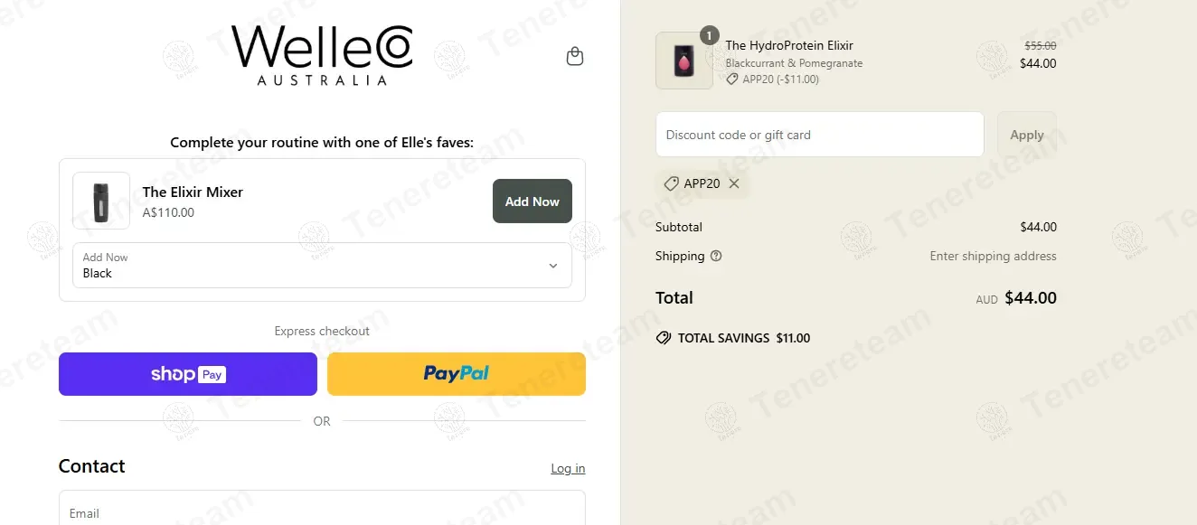 WelleCo Australia coupon code: 20% off with APP20. Tested and valid as 1 year ago.