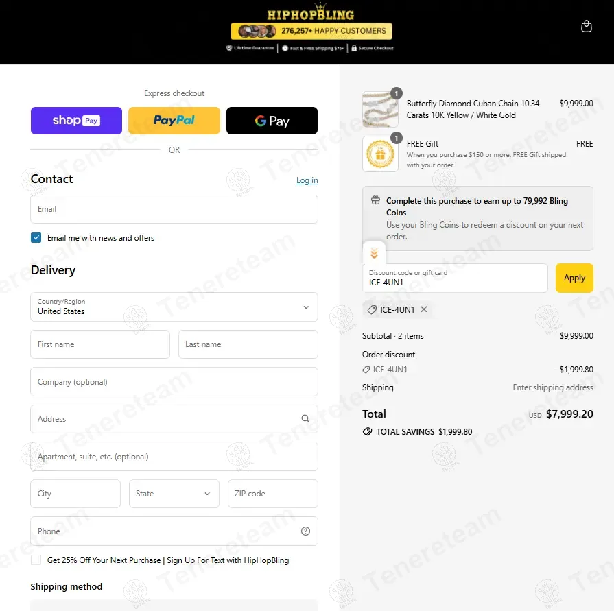 Hip Hop Bling coupon code: 20% off with ICE-4UN1. Tested and valid as 10 months ago.