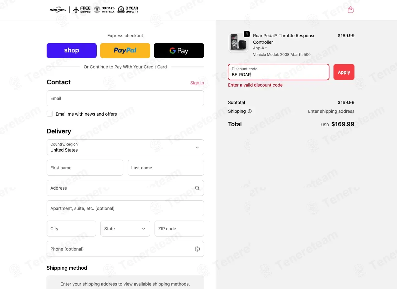 Roar Pedal coupon code: $40 off with BF-ROAR. Tested and valid as 1 month ago.
