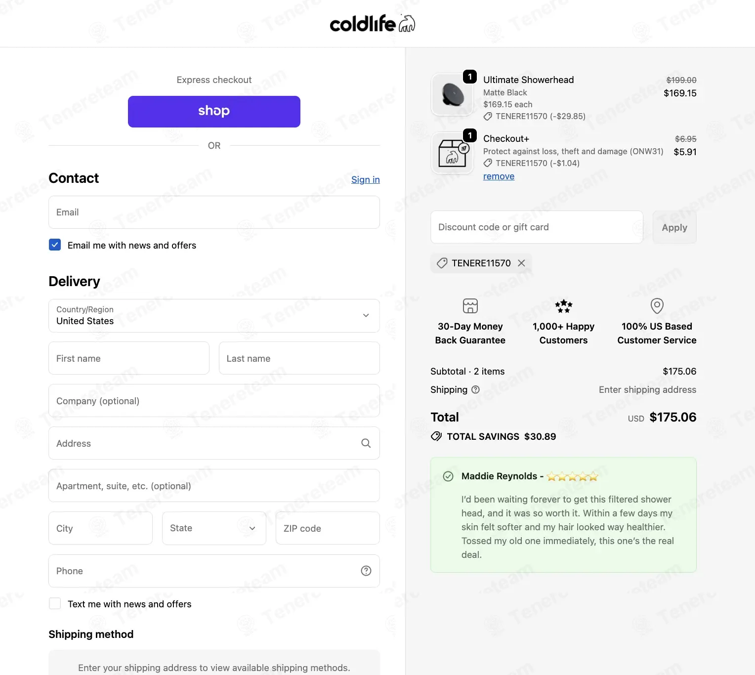 The Cold Life coupon code: 15% off with TENERE11570. Tested and valid as 1 month ago.