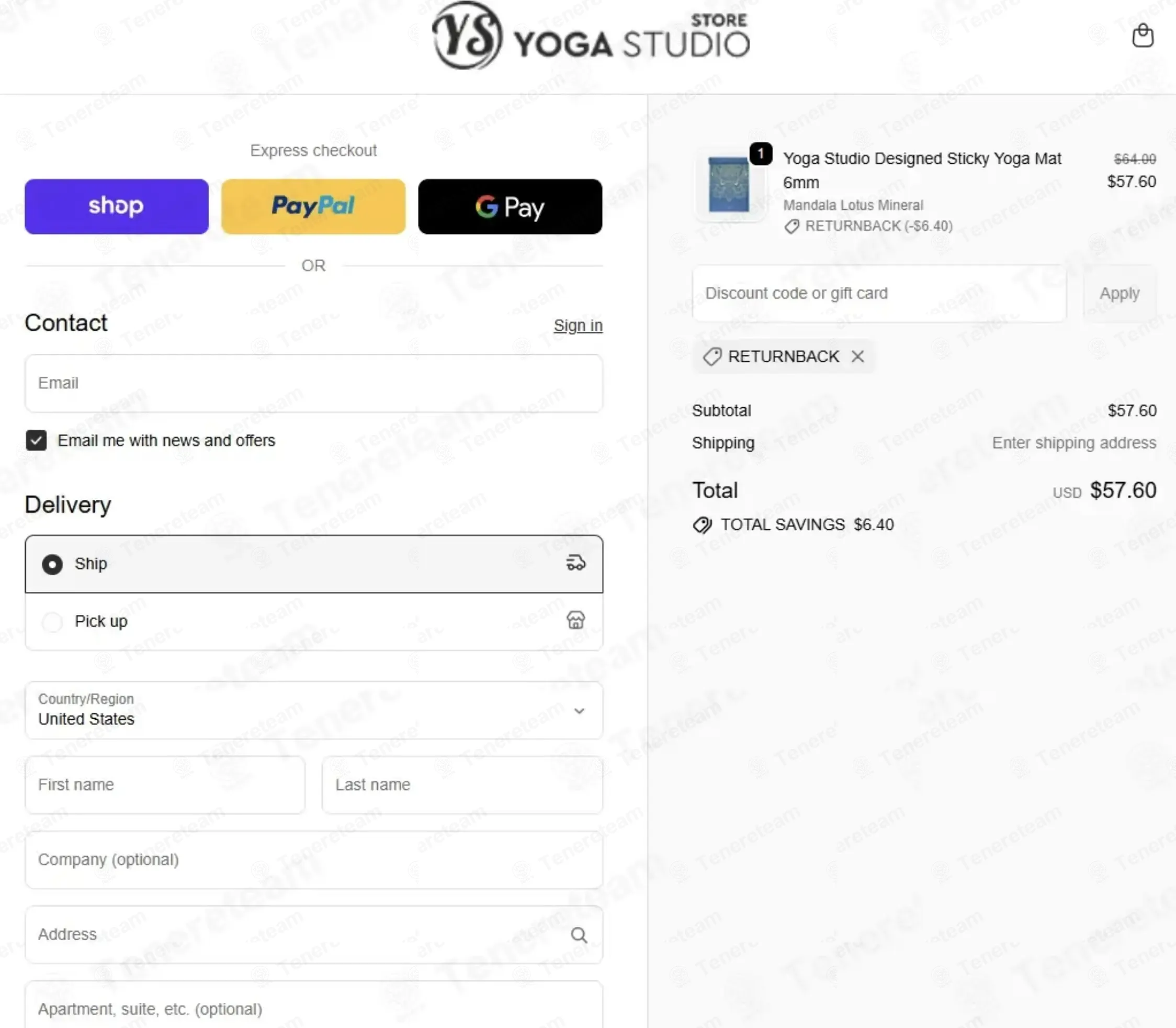 Yoga Studio Store coupon code: 10% off with RETURNBACK. Tested and valid as 4 months ago.