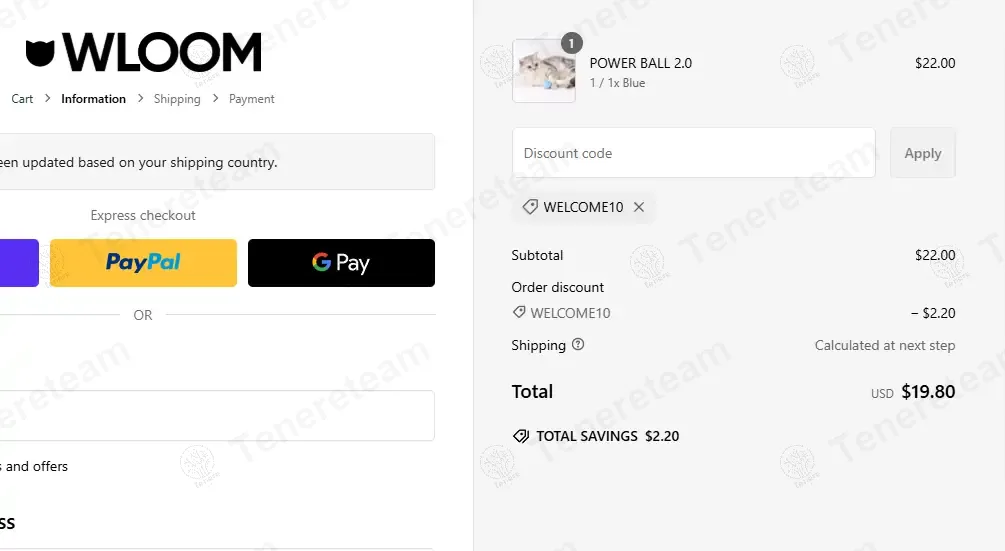 WLOOM coupon code: 10% off with WELCOME10. Tested and valid as 8 months ago.