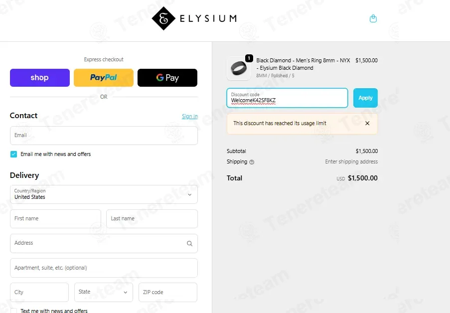Elysium Black coupon code: $100 off with WelcomeK42SF8KZ. Tested and valid as 2 months ago.