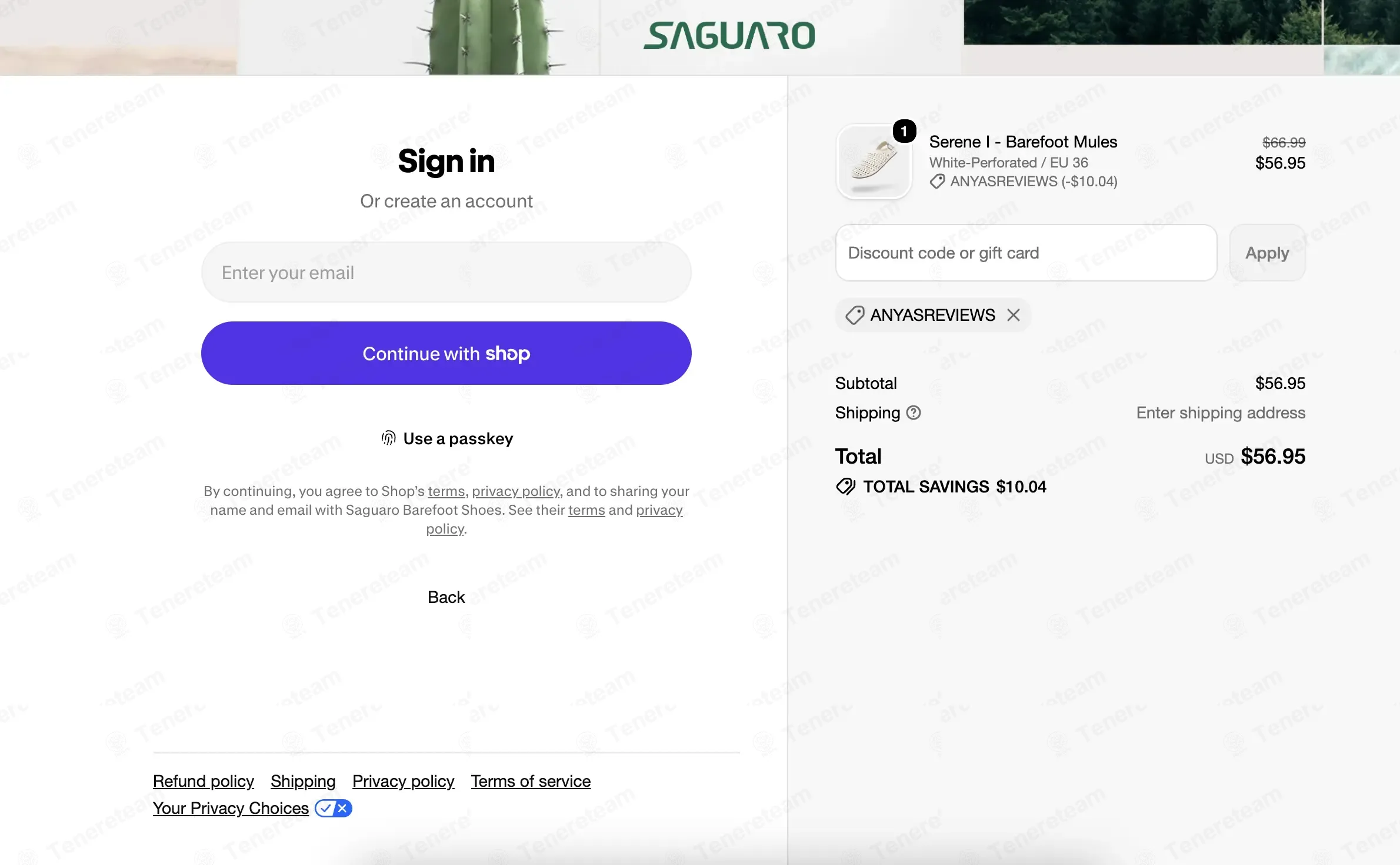 Saguaro Shoes coupon code: 15% off with ANYASREVIEWS. Tested and valid as 1 month ago.