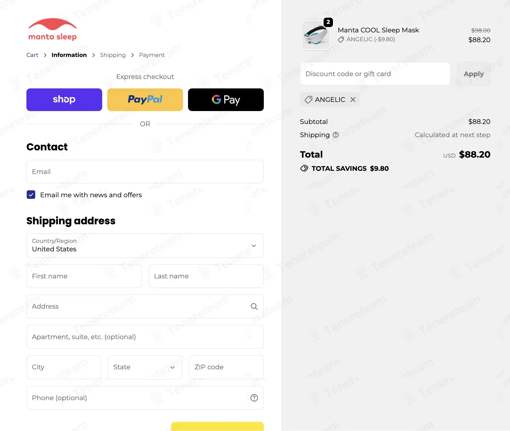 Manta Sleep coupon code: 10% off with ANGELIC. Tested and valid as 6 months ago.