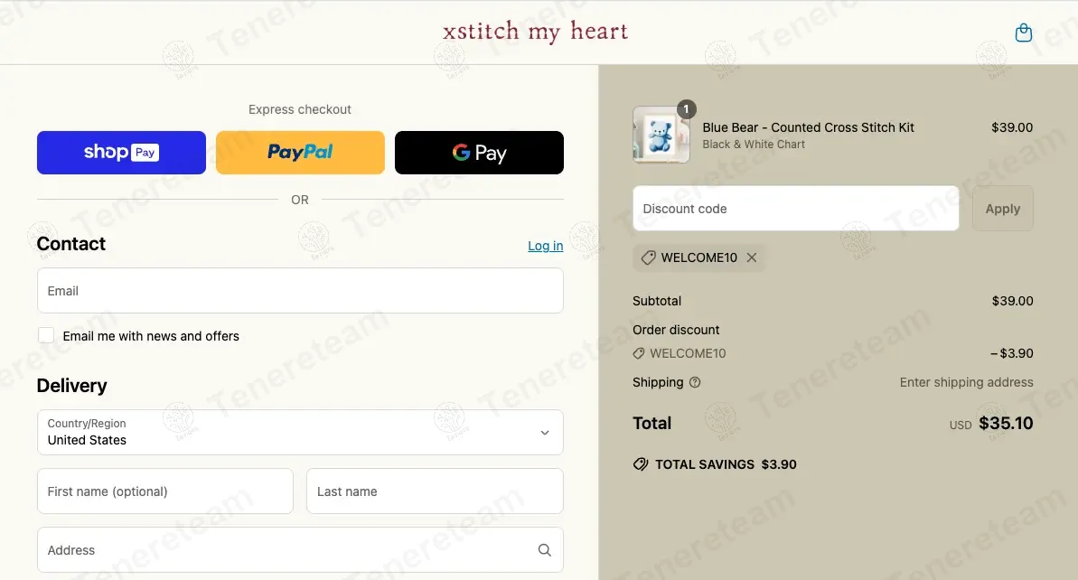 Cross Stitch My Heart coupon code: 10% off with WELCOME10. Tested and valid as 1 year ago.