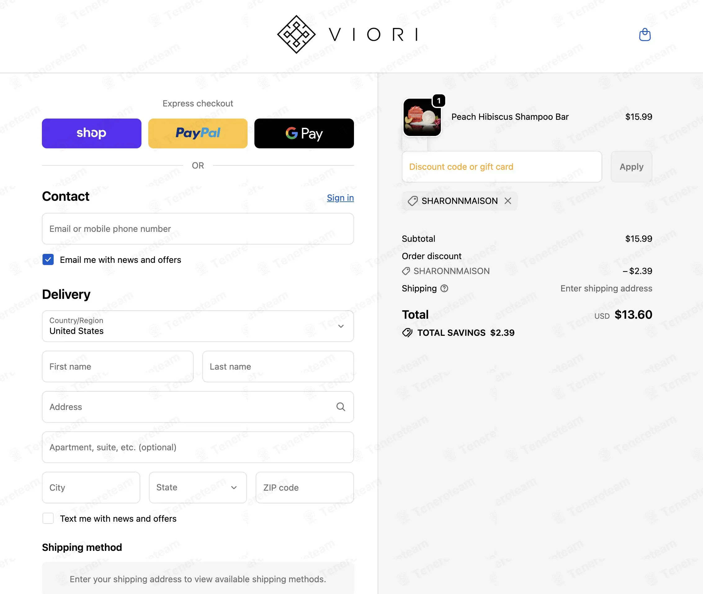 Viori coupon code: 15% off with SHARONNMAISON. Tested and valid as 1 month ago.
