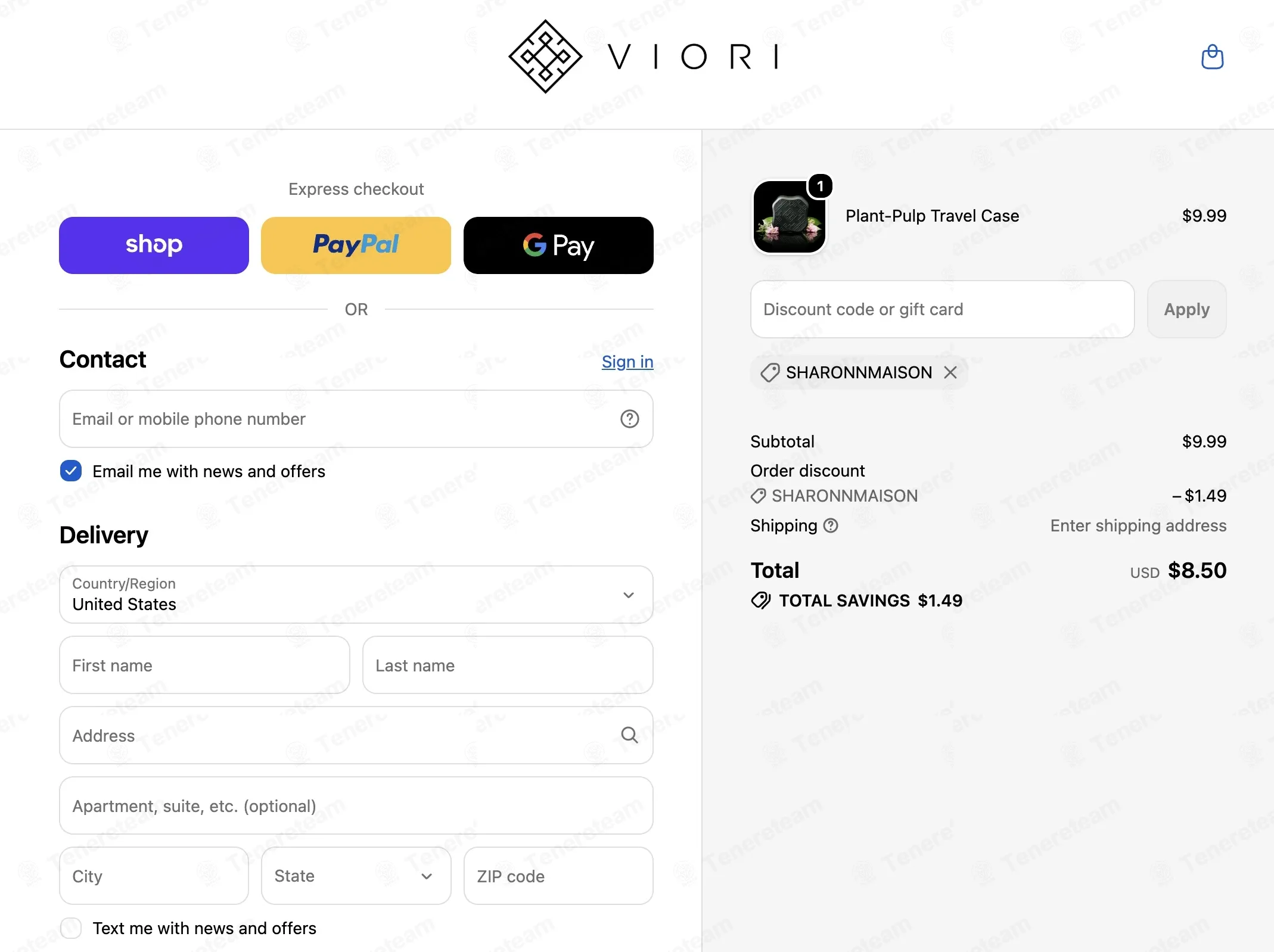 Viori coupon code: 15% off with SHARONNMAISON. Tested and valid as 1 month ago.