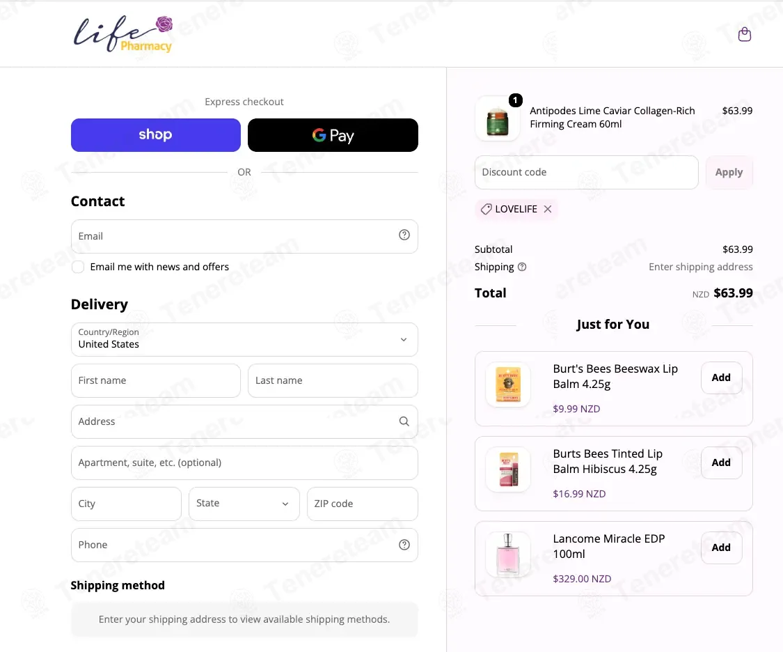Life Pharmacy NZ coupon code: Sale off with LOVELIFE. Tested and valid as 3 weeks ago.