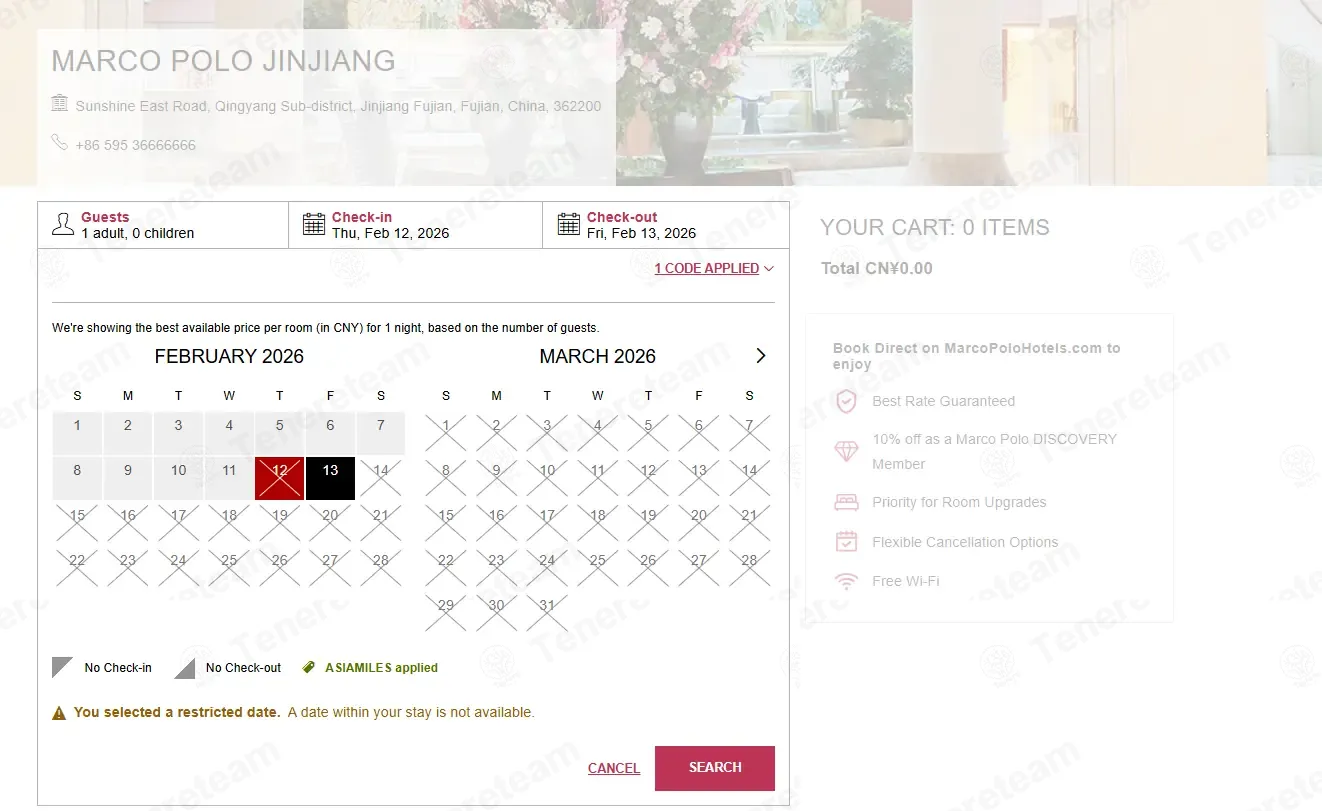 Marco Polo Hotels coupon code: 10% off with ASIAMILES. Tested and valid as 2 weeks ago.