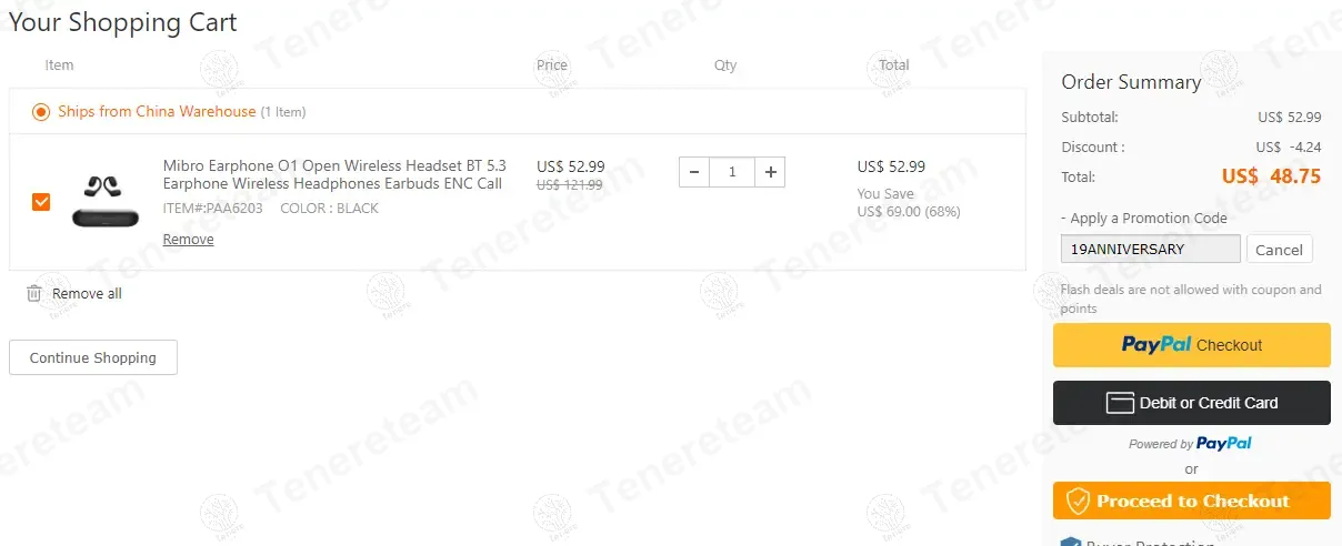 TomTop apply coupon code