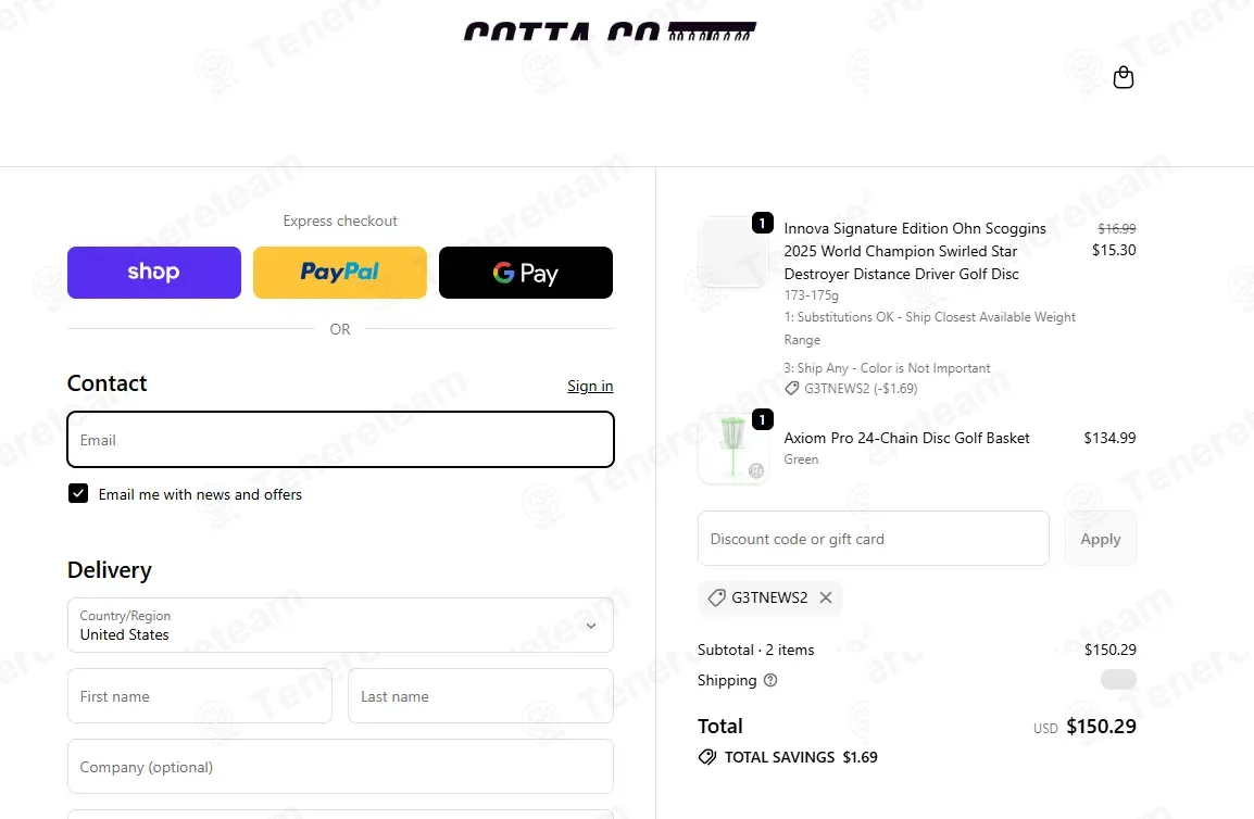 Gotta Go Gotta Throw coupon code: 10% off with G3TNEWS2. Tested and valid as 8 months ago.