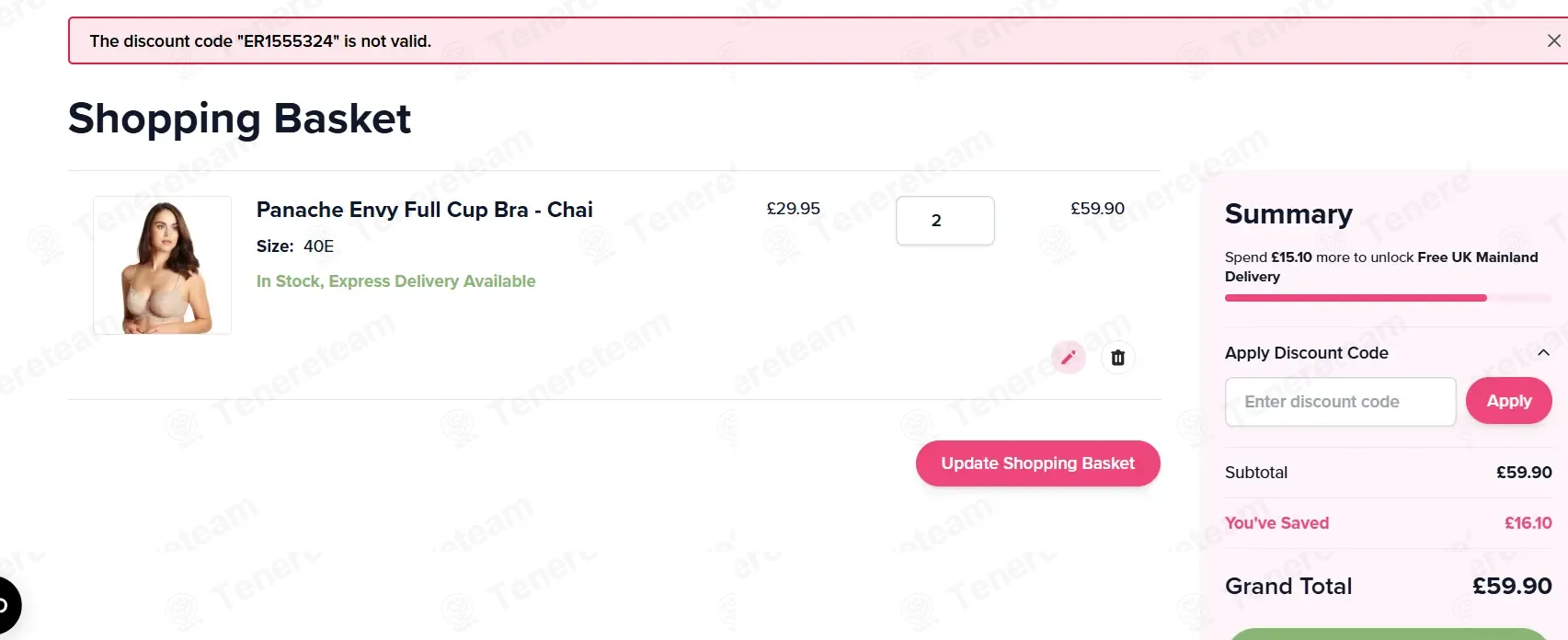 Belle Lingerie coupon code: 10% off with ER1555324. Tested and valid as 4 weeks ago.