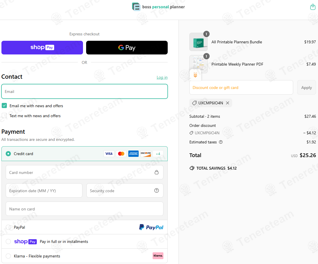 Boss Personal Planner coupon code: 15% off with UXCMP6IO4N. Tested and valid as 1 year ago.